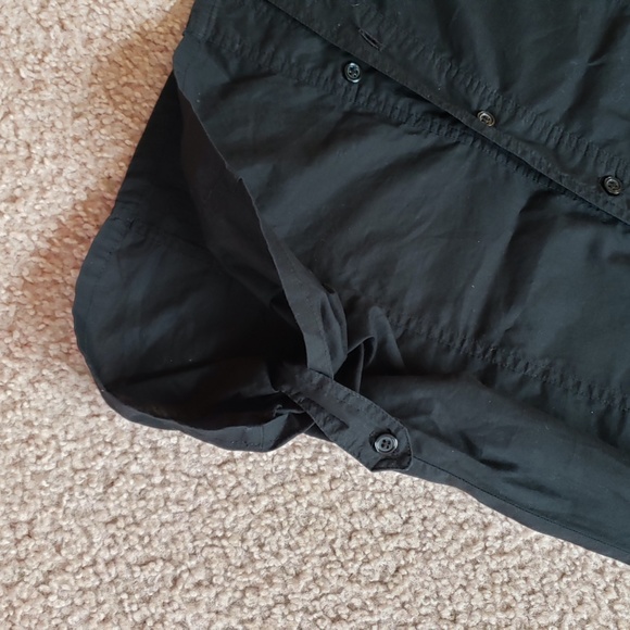 H&M Black Epaulettes Button Down Versatile Convertible Dress - Picture 9 of 16